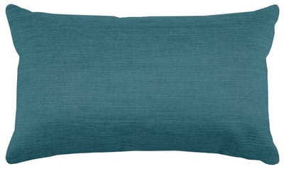 Stof Textile sierkussen Bea - petrol blauw - 30 x 50 cm - bank kussens - zitkussens - binnen/buiten - polyester