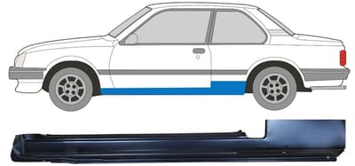 Volledige dorpel voor Opel Ascona C 1981-1998 / Links