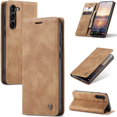 CaseMe Hoesje - Geschikt voor Samsung Galaxy S24 Hoesje - CaseMe 013 Book Case - Bruin
