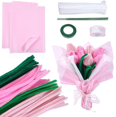 155 Stuks Pijpenragers voor Ambachtelijke Projecten, Bloempijpenreiniger en Creatief DIY Cadeau met Video-Tutorial en Chenille Stengels