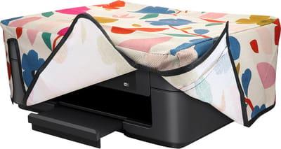 kwmobile linnen hoes geschikt voor Epson Expression Home XP-2200 / XP-2205 / Brother T580DW cover - Printer beschermhoes - Bonte bloemen design