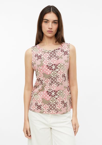 T-shirt Jersey-Top Met Ronde Hals En Ruime Pasvorm Granaat Vrouw s.Oliver