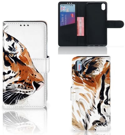 Boekhoesje voor Hoesje Xiaomi Redmi 7A Watercolor Tiger