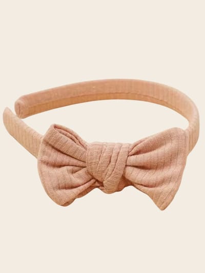Haarband Bow - Bruin - Diadeem - Haarbanden voor Kinderen - Haarband met Strik - Haaraccessoires voor Meisjes
