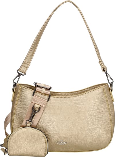Charm London Schoudertas New York - Met Etui - Dames Tas met Korte en Lange Schouderband - - Goud