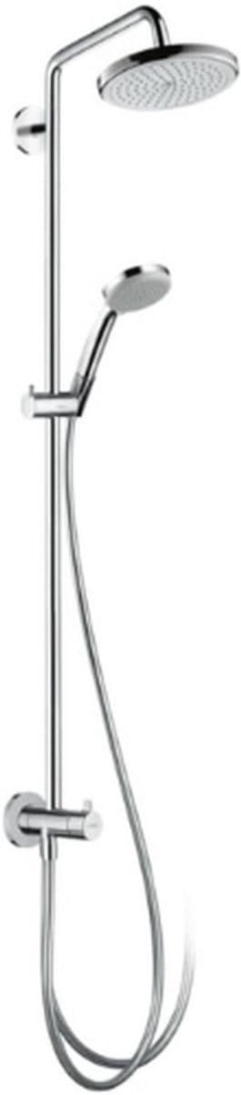 Thuys – Croma Showerpipe 220 – 1 Jet Reno Chroom – Duurzaam Douchepijpsysteem – Met Regendouche En Handdouche