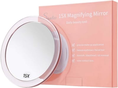 15X Vergrotende Make-up Spiegel met Zuignappen voor Nauwkeurige Toepassing