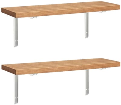 Benson Plankdragers / steun - 4x - aluminium - zilver - H200 x B150 mm - max gewicht 60 kg - boekenplank steunen