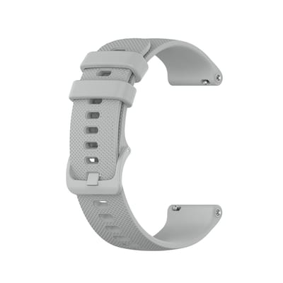 Qelus Grijs 18mm Universele Siliconen Horlogebandje - Snelsluiting, Waterdicht, RVS Gesp - Verstelbare - Passend voor Pols 130-220mm - Voor Smartwatch & Traditioneel Horloge
