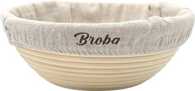 Rijsmand 23cm Rond Rijsmandje voor Broodbakken - inclusief Deegkleed - Geschikt voor Zuurdesem - Broodmand - Banneton - Broodmandje Riet - Brood Bakken