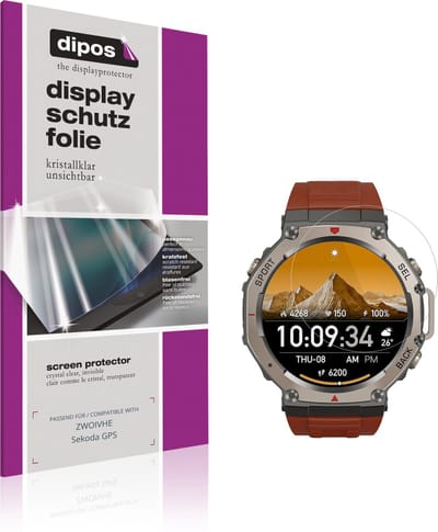 dipos – 6x Beschermfolie geschikt voor ZWOIVHE Sekoda GPS | Krasbestendige & heldere Screenprotector Ultra-Thin