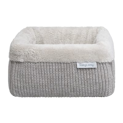 Baby's Only Gebreide commodemandje - Opbergmandje - Commode organizer - Babykamer accessoires Hope - Dusty Grey