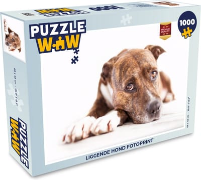 Puzzel Liggende hond fotoprint - Legpuzzel - Puzzel 1000 stukjes volwassenen