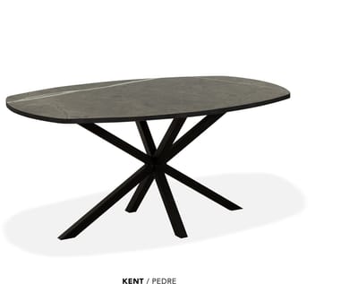 Maxfurn - Eettafel deens ovaal | Zeer krasvast | Kleur: Pedra | Afm. 160x92cm