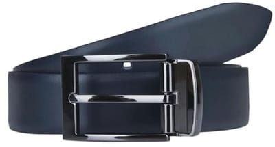 Verkorte 2-in-1 Reversible Riem zwart/blauw