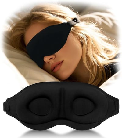 100% Lichtblokkerend Slaapmasker Zijde | Ademend 3D Oogmasker voor Dames & Heren | Comfortabel voor Reizen en Ontspanning