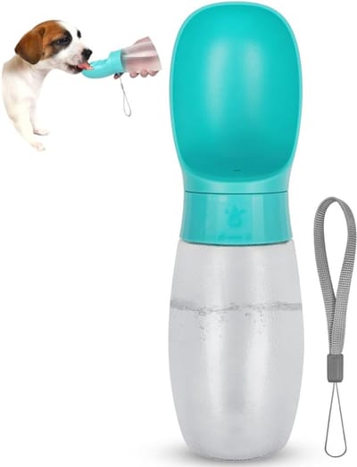 Draagbare waterfles voor honden - Drinkfontein voor huisdieren - Antibacterieel - Voedselveilig - Lekvrij - Draagbare drinkfles voor honden en katten - Drinkbeker voor buiten - Hondencadeau (500 ml - Blauw)