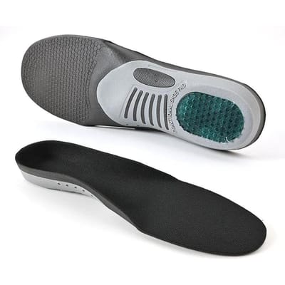 1 Paar Plantaire Fasciitis Orthopedische Schoeninzetstukken Voetboogsteun Gel Comfort Schoenzolen Atletische Hardloopzolen Voor Vrouwen En Mannen S (EU35-40 ) zwart