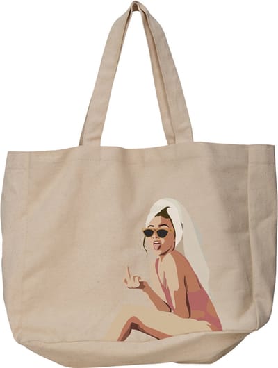 Shopper bio katoen kylie - 48x14x42cm