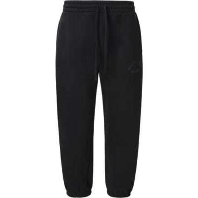 Blank Essentials Joggingbroek voor heren met gebogen logo (Zwart)