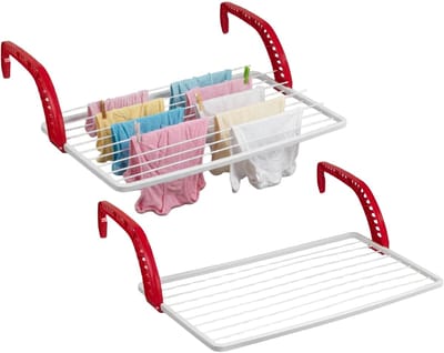 PlasticForte wasrek - 2x - Inklapbaar droogrek - 10 meter - 55 x 106 x 27 cm - camping - balkon