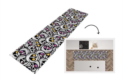 Keukenloper - Loper keuken - Schedel - Patroon - Ogen - 200x50 cm - Keukenloper vinyl