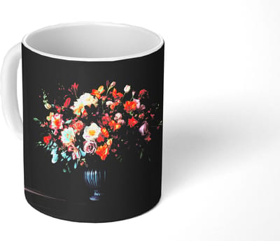 Mok - Koffiemok - Groot - Bloemen - Vaas - Boeket - Mokken - 350 ML - Beker - Koffiemokken - Theemok