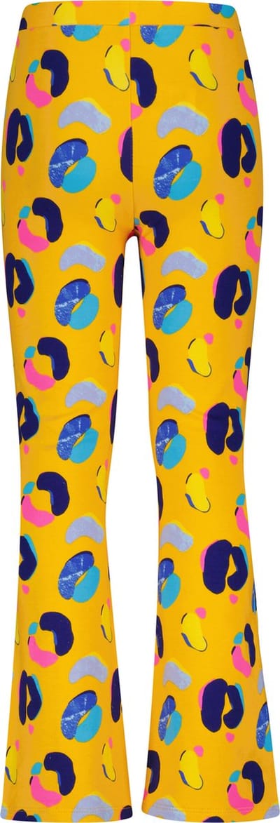 4PRESIDENT Flared pants meisje - Leopard AOP - Maat 110 - Flared broek meisjes