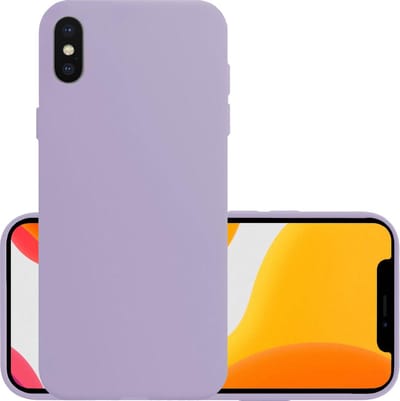 Hoesje - Geschikt voor Apple iPhone X - Sterk & Shockproof - Hoes Cover - Siliconen Case - Lila