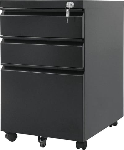Maclean MC-850 - Ladeblok - Ladeblok Bureau - Ladesysteem - Kast voor onder Bureau - op Wieltjes - Zwart