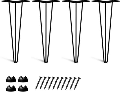 Tafelpoten Hairpin set 4 stuks – 36 cm – Meubelpoten - Zwart - Bodo®