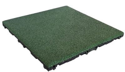 Rubber tegels 45 mm - 1 m² (4 tegels van 50 x 50 cm) - Groen