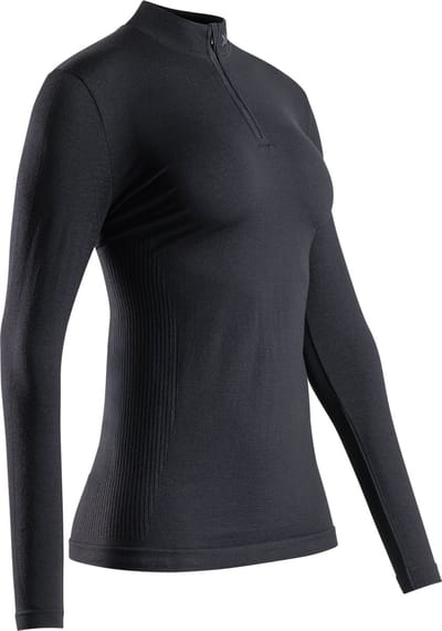 X-Bionic Mightywool Shirt Lange Mouwen Dames - Zwart, Maat XS