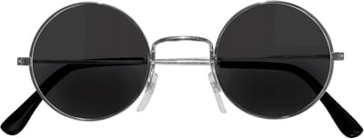 Zonnebril rond - zwart - unisex - perfect voor carnaval - SnelShoppen