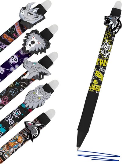 6x Uitwisbare Gelpennen - Blauwe Rollerball Pen met Gumfunctie - 0.7mm Punt - Ideaal voor School en Kantoor