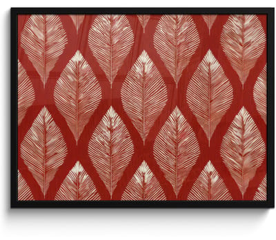Poster in lijst - Fotolijst 70x50 cm - Posters - Bladeren - Rood - Elegant - Posterlijst zwart - Decoratie - Wanddecoratie woonkamer - Muurdecoratie slaapkamer