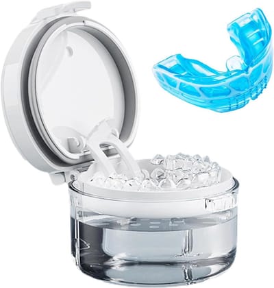 Orthodontische houders - Kunstgebit baddoos - Reisverzorging - Magnetische sluiting - 9.5x9.5x7cm - Wit