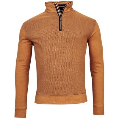Baileys Trui Sweat Front Two-Tone Honeycomb Doubleface Interlock Donker Goud / male