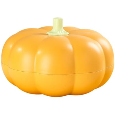 Vork Opberg Pompoen Container Halloween Pompoen Snackhouder met Deksel Verdeeld Serveerblad voor Fruit 3 Vakken voor Snoepjes beige