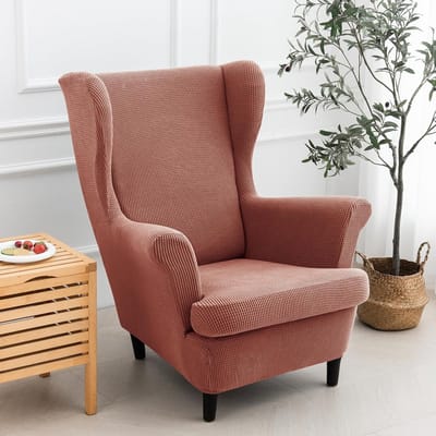 Jacquard Stoelhoezen voor Leunstoelen - Elastische Stretch Hoezen voor Armstoelen in Donkergrijs - Bescherming en Stijl voor Meubels