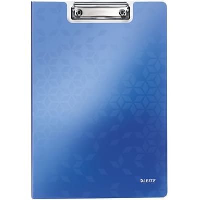 Leitz WOW Kunststof A4 Klembord met Omslag en Insteekhoes - Capaciteit tot 75 Vel - Blauw