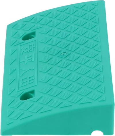 Drempelhulp - Stoeprand oprijplaat - Veilig overbruggen - Duurzaam kunststof - 9 cm hoogte - Groen