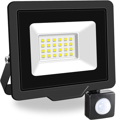 Superheldere Led-schijnwerper Buiten met Bewegingssensor, 20W, IP65 Waterdicht Veiligheidslicht