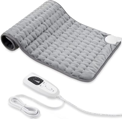 Elektrisch - Verwarmingskussen - Warmtekussen voor Rug, Voeten, Nek, Schouders, Buik - Heating Pad - Verwarmingskussen - 60x30cm - Grijs