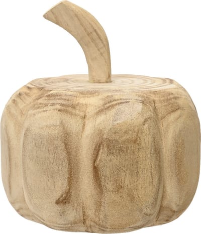 Decoris - Houten pompoen in paulowniahout D22 -H22