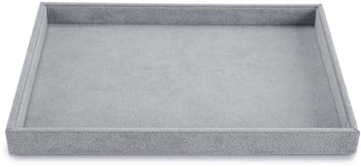 Dailygoods- Sieradendienblad stapelbaar - Sieradenopberger met ritsen - Organizer voor ringen/oorbellen - Verstelbare scheidingswanden - Hoogwaardig houtcomposiet met fluweel
