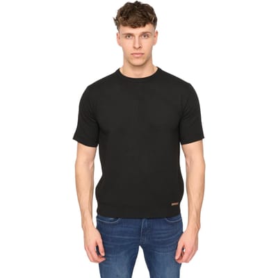 Duck and Cover Heren Mataso Gebreide T-Shirt (Zwart)