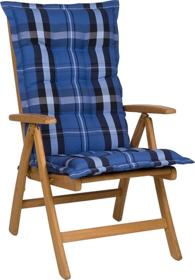 Tuinkussen Hoge Rug Dralon Mengs Blauw