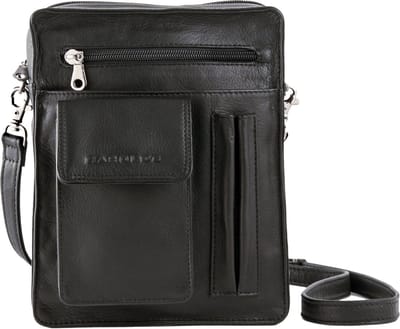 HAROLD'S Leren Schoudertas Country Shoulderbag Black Zwart