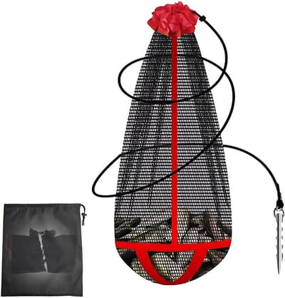 Multifunctionele Nylon Visnetzak voor Buiten, Draagbare Hengelbenodigdheden en Visaccessoires, Ideaal voor Visliefhebbers (H 100 cm, Ø 38 cm)